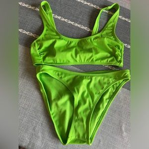 Ribbed Green Bikini, worn once!
